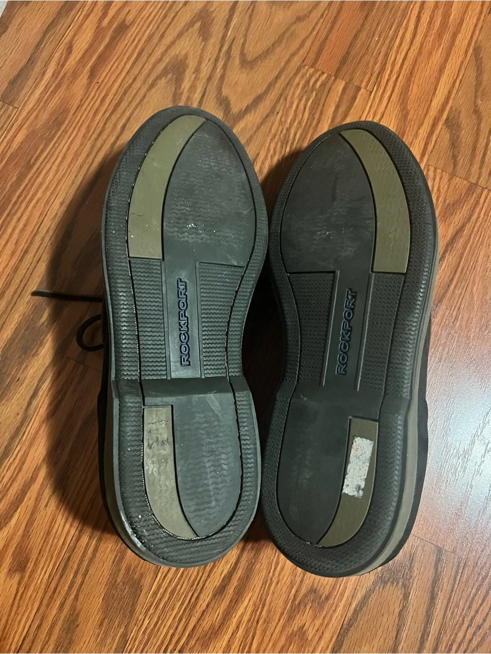 Rockport Black Leather and Nubuck Boat Shoes Size 10